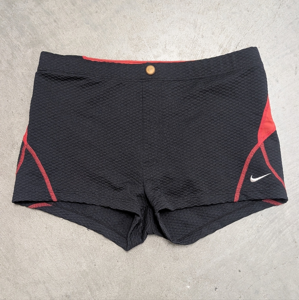 Nike Black and Red Athletic Shorts, Small